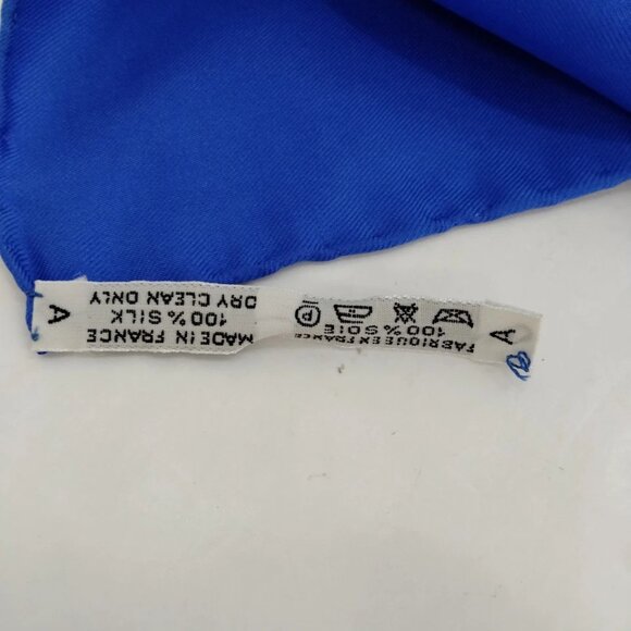 Hermes scarf Carre 90 Les Tambours Blue Silk100% 279-071525 - Picture 9 of 9